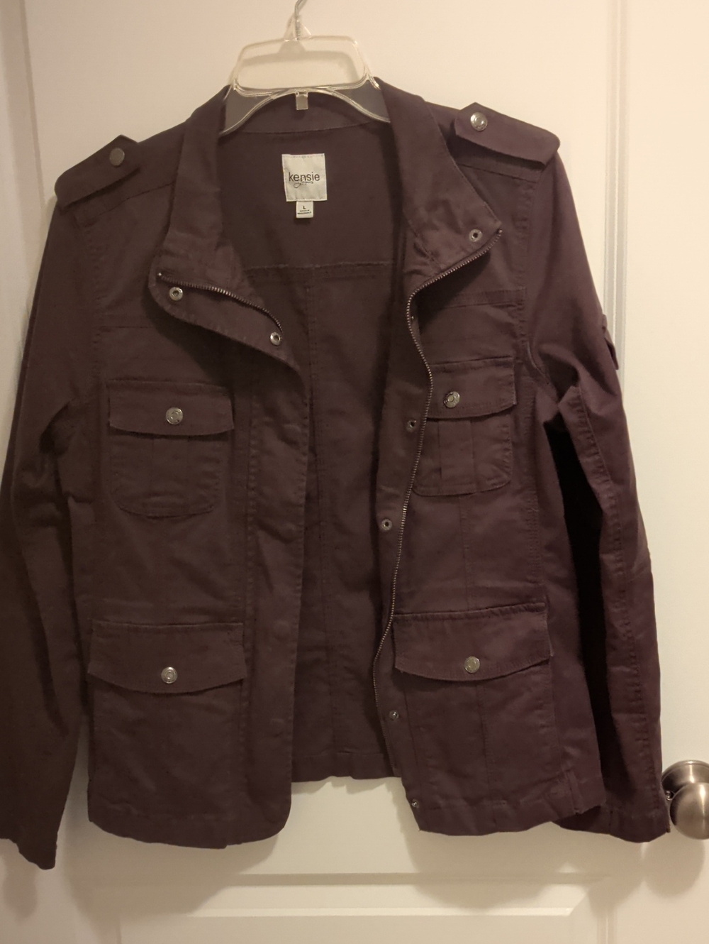kensie Men's Military Field Jacket in Olive Green